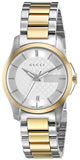 Gucci G Timeless Quartz Silver Dial Two Tone Steel Strap Watch For Women - YA126531 Buy Now By Gucci