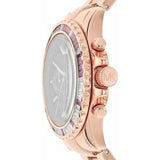 Michael Kors Everest Chronograph Black Dial Rose Gold Steel Strap Watch for Women - MK6972 Buy Now By Michael Kors