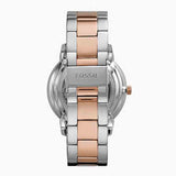 Fossil Neutra Automatic Skeleton White Dial Two Tone Steel Strap Watch for Men - ME3196 Buy Now By Fossil