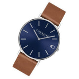 Coach Charles Blue Dial Brown Leather Strap Watch for Men - 14602151 Buy Now By Coach