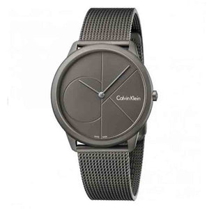 Calvin Klein Minimal Grey Dial Grey Mesh Bracelet Watch for Men - K3M517P4 Buy Now By Calvin Klein