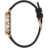 Guess Solstice Diamonds Black Mother of Pearl Dial Black Rubber Strap Watch for Women - GW0113L2 Buy Now By Guess