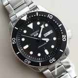 Seiko 5 Sports Automatic Day Date Black Dial Silver Steel Strap Watch for Men - SRPD55K1 Buy Now By Seiko