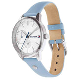 Tommy Hilfiger Brooke Silver Dial Blue Leather Strap Watch for Women - 1782023 Buy Now By Tommy Hilfiger