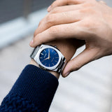 D1 Milano Ultra Thin Blue Dial Silver Steel Watch for Men - D1-UTBJ03 Authentic Buy Shop Now