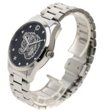 Gucci G Timeless Diamonds Black Dial Silver Steel Strap Watch For Women - YA1264125 Buy Now By Gucci