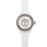 Chanel J12 Quartz Diamonds Mother of Pearl White Dial White Steel Strap Watch for Women - J12 H3243 Buy Now By Chanel