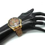 Gucci Dive Doraemon Quartz Brown Dial Brown Leather Strap Watch For Men - YA136335 Buy Now By Gucci