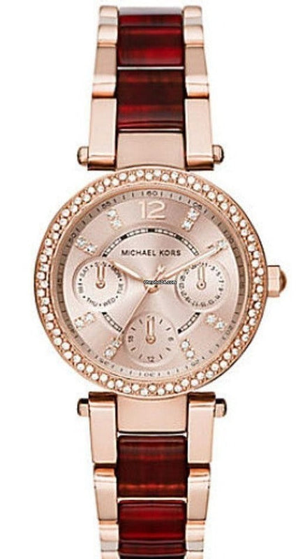 Michael Kors Parker Rose Gold Dial Two Tone Steel Strap Watch for Women - MK6239 Buy Now By Michael Kors