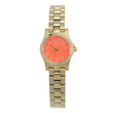 Marc Jacobs Henry Dinky Red Dial Gold Steel Strap Watch for Women - MBM3202 Buy Now By Marc Jacobs
