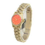 Marc Jacobs Henry Dinky Red Dial Gold Steel Strap Watch for Women - MBM3202 Buy Now By Marc Jacobs
