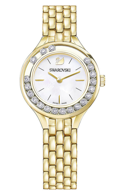 Swarovski Lovely Crystals White Dial Gold Steel Strap Watch for Women - 5242895 Buy Now By Swarovski