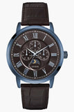 Guess Delancy Analog Brown Dial Brown Leather Strap Watch For Men - W0870G3 Buy Now By Guess