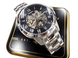 Fossil Grant Skeleton Black Dial Silver Steel Strap Watch for Men - ME3055 Buy Now By Fossil
