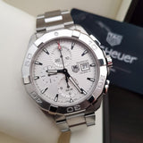 Tag Heuer Aquaracer Caliber 16 Automatic Chronograph White Dial Silver Steel Strap Watch for Men - CAY2111.BA0927 Buy Now By Tag Heuer