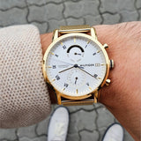 Tommy Hilfiger Kane White Dial Gold Mesh Bracelet Watch for Men - 1710403 Buy Now By Tommy Hilfiger