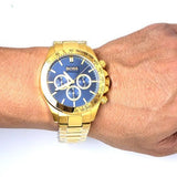 Hugo Boss Ikon Blue Dial Gold Steel Strap Watch for Men - 1513340 Buy Now By Hugo Boss