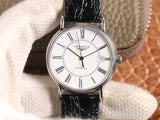 Longines Presence 38.5mm Automatic White Dial Black Leather Strap Watch for Men - L4.921.4.11.2 Buy Now By Longines