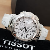 Tissot T Race Lady Chronograph White Dial White Rubber Strap Watch for Women - T048.217.17.017.00 Buy Now By Tissot