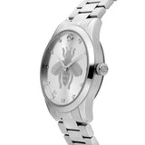 Gucci G Timeless Silver Dial Silver Steel Strap Watch For Women - YA1264126 Buy Now By Gucci