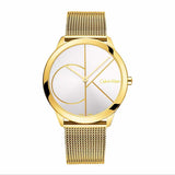 Calvin Klein Minimal White Dial Gold Mesh Bracelet Watch for Men - K3M21526 Buy Now By Calvin Klein