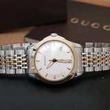 Gucci G Timeless Silver Dial Two Tone Steel Strap Watch For Women - YA126511 Buy Now By Gucci