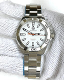 Tag Heuer Aquaracer Quartz White Dial Silver Steel Strap Watch for Men - WBD1111.BA0928 Buy Now By Tag Heuer