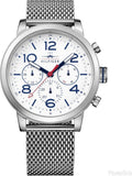 Tommy Hilfiger Jake Quartz White Dial Silver Mesh Bracelet Watch for Men - 1791233 Buy Now By Tommy Hilfiger