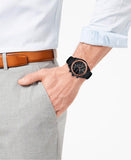 Hugo Boss Grand Prix Chronograph Black Dial Black Leather Strap Watch for Men - 1513550 Buy Now By Hugo Boss