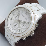 Michael Kors Runway White Ceramic Dial White Steel Strap Watch for Women - MK5161 Buy Now By Michael Kors