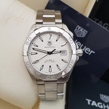 Tag Heuer Aquaracer Automatic White Dial Silver Steel Strap Watch for Men - WAY2111.BA0928 Buy Now By Tag Heuer