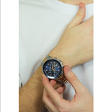 Maserati SFIDA Chronograph Blue Dial Two Tone Steel Strap Watch For Men - R8873640012 Buy Now By Maserati