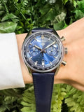 Tag Heuer Carrera Chronograph Blue Dial Blue Leather Strap Watch for Men - CBS2212.FC6535 Buy Now By Tag Heuer