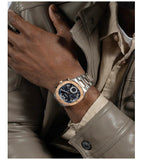 Guess Headliner Multifunction Blue Dial Two Tone Steel Strap Watch For Men - GW0572G4 Buy Now By Guess