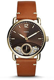 Fossil The Commuter Twist Black Dial Brown Leather Strap Watch for Men - ME1166 Buy Now By Fossil