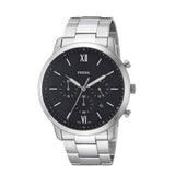 Fossil Neutra Chronograph Black Dial Silver Steel Strap Watch for Men - FS5384 Buy Now By Fossil