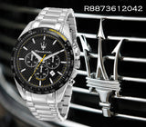Maserati Traguardo Black Dial Silver Chronograph with Tachymeter Watch For Men - R8873612042 Buy Now By Maserati