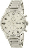 Hugo Boss Aeroliner Chronograph White Dial Silver Steel Strap Watch for Men - 1513182 Buy Now By Hugo Boss