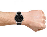 Hugo Boss Navigator Black Dial Black Leather Strap Watch for Men - 1513678 Buy Now By Hugo Boss