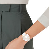 Swarovski Octea Lux White Dial White Leather Strap Watch for Women - 5414416 Buy Now By Swarovski
