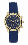 Guess Catalina Blue Gold Tone Blue Silicone Strap Watch For Women - W0562L2 Buy Now By Guess