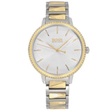 Hugo Boss Signature Silver Dial Two Tone Steel Strap Watch for Women - 1502568 Buy Now By Hugo Boss