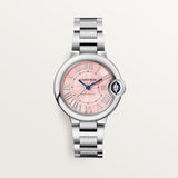 Cartier Ballon Bleu de Cartier Pink Dial Silver Steel Strap Watch for Women - WSBB0046 Buy Now By Cartier