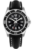 Breitling Superocean II 42mm Black Leather Strap Mens Watch - A17365C9 Buy Now By Breitling