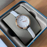Fossil Classic Minute White Dial White Leather Strap Watch for Women - BQ3328 Buy Now By Fossil