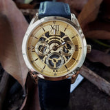 Guess Tailor Gold Dial Black Leather Strap Watch for Men - GW0389G2 Buy Now By Guess