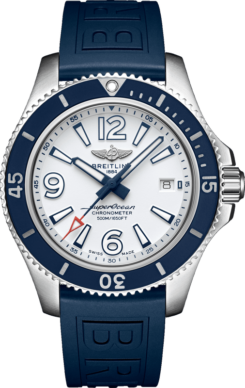 Breitling Superocean II Automatic 42mm White Dial Blue Rubber Strap Watch for Men - A17366D81A1S2 Buy Now By Breitling