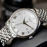 Tissot T Classic Tradition Silver Dial Silver Steel Strap Watch For Men - T063.610.11.038.00 Buy Now By Tissot