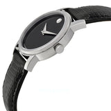 Movado Museum Black Dial Black Leather Strap Watch For Men - 2100002 Buy Now By Movado