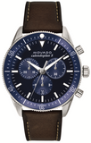 Movado Heritage 29mm Chronograph Blue Dial Brown Leather Strap Watch For Men - 3650061 Buy Now By Movado